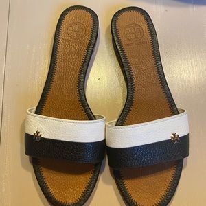 Tory Burch Bi Color Flat Slides